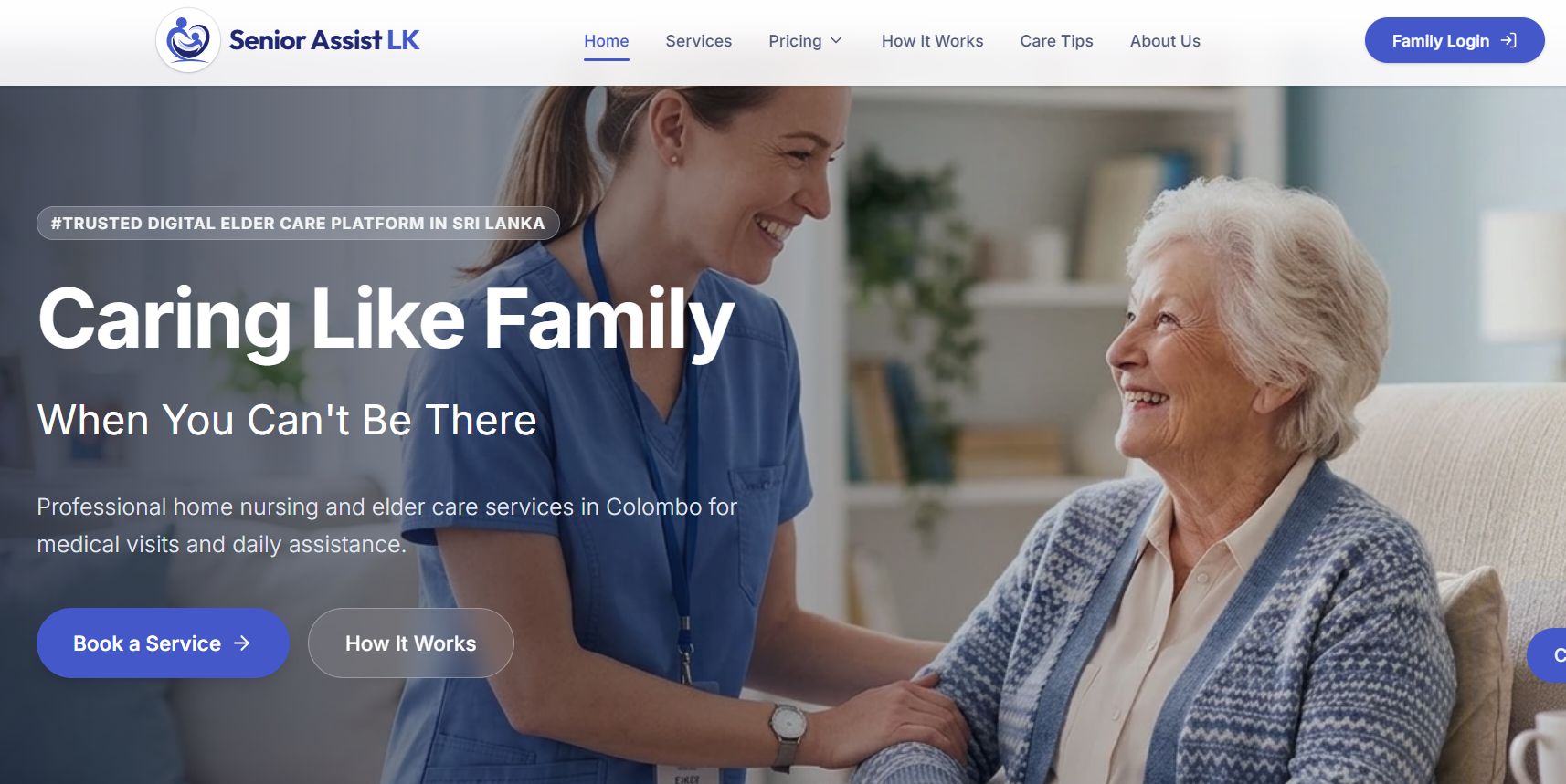 Senior Assist LK website